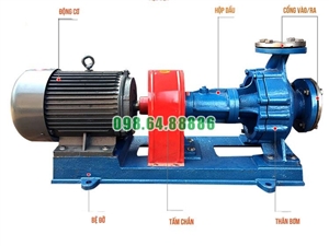 Bơm ly tâm chịu nhiệt RY125-80-160 160m3/h, 50m, 22kW, 2900 vòng/phút